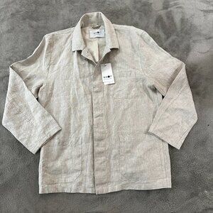 NWT NNO7 No Nationality Linen The Oscar Blazer Men's MEDIUM Button Up Jacket